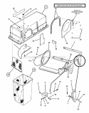 Catcher Group Diagram and Parts List for 7063281  Snapper Lawn Tractor