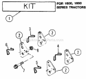 Mid-Mount Implement Bracket Kit - 1600 1650 Series Tractors Diagram and Parts List for 7060370  Snapper Lawn Tractor Accessories