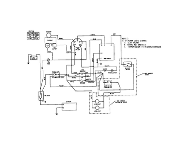 Wiring Schematic Diagram and Parts List for CLT23460 7800344 Snapper Lawn Tractor