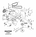Blower Mount Group Diagram and Parts List for 7600026  Snapper Lawn Tractor Accessories