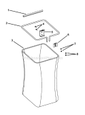 Grass Bag Assembly Diagram and Parts List for 7600069  Snapper Lawn Tractor Accessories