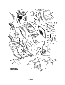 Hood/Seat Diagram and Parts List for CLT23460 7800344 Snapper Lawn Tractor