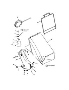Bagging Diagram and Parts List for 7800166 S211 Snapper Lawn Mower