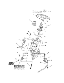 Steering-Power Steering With Tilt Diagram and Parts List for GT23540 1694621 Snapper Lawn Tractor