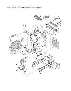 Engine Diagram 2 - 27 Hp Diagram and Parts List for SGT27540D 2690628 Snapper Lawn Tractor
