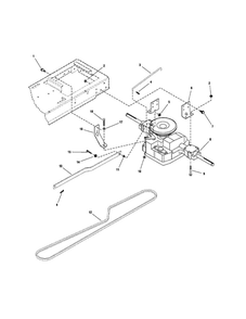 Transmission Diagram and Parts List for LT2044 2690714 Snapper Lawn Tractor