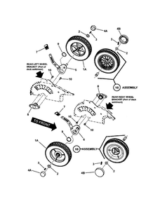 Rear Wheels (Push) Diagram and Parts List for 7800166 S211 Snapper Lawn Mower