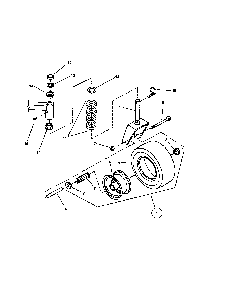 Caster, wheel and tire Diagram and Parts List for SPA610-  Snapper Lawn Mower