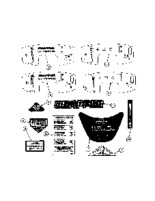 Decals Diagram and Parts List for WLT160H42HBV2  Snapper Lawn Tractor