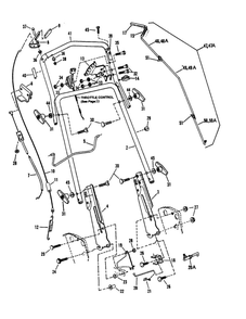 Handles And Controls 2 Diagram and Parts List for EP21500E  Snapper Lawn Mower