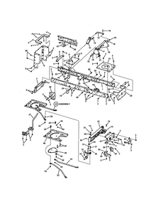 Main Frame Diagram and Parts List for SLT23460FC 7800318 Snapper Lawn Tractor