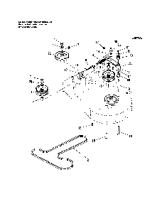 36"-pulleys/belts/idler arm Diagram and Parts List for 5900702  Snapper Lawn Mower