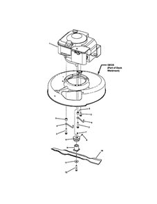 Engine/Blade Diagram and Parts List for 7800169 SPV211S Snapper Lawn Mower