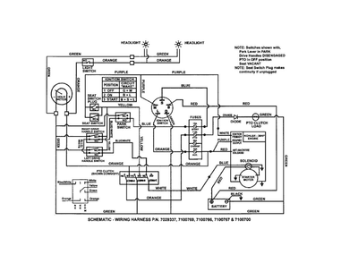 Wiring Schematic (Kohler) Diagram and Parts List for NZMX32734BV  Snapper Lawn Mower