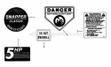 Decals Diagram and Parts List for AP21507B  Snapper Lawn Mower