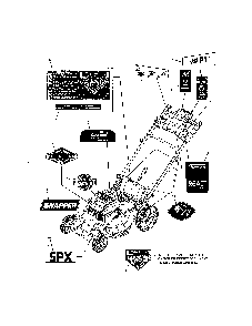 Decals Diagram and Parts List for 13037129  Snapper Lawn Mower