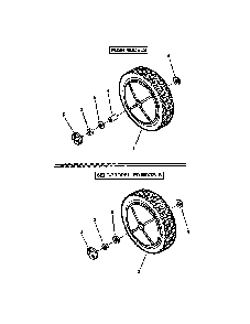 Rear wheels Diagram and Parts List for RP216018KWV  Snapper Lawn Mower