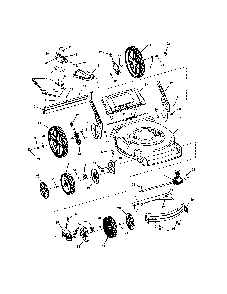 Deck Diagram and Parts List for 130371210  Snapper Lawn Mower