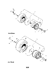 Wheels and tires Diagram and Parts List for LT22500  Snapper Lawn Tractor