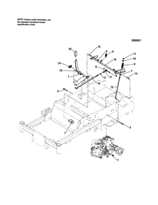 Parking Brake Diagram and Parts List for 5900709  Snapper Lawn Mower