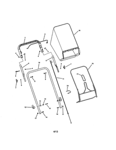 Handles And Controls (Push) Diagram and Parts List for 7800418 NS2265 Snapper Lawn Mower