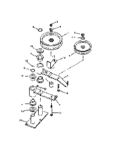 48" deck idler Diagram and Parts List for SPE361  Snapper Lawn Mower