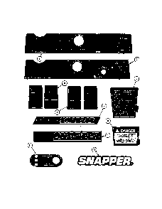 Decals (94 model year & earlier) Diagram and Parts List for 84362  Snapper Snow Blower