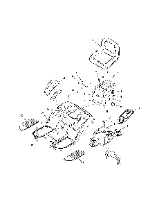 Seat deck/fuel tank Diagram and Parts List for LT22500  Snapper Lawn Tractor