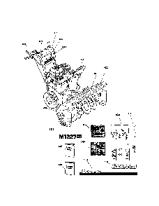 Decals Diagram and Parts List for 1301695964  Snapper Snow Blower