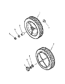 Rear wheel Diagram and Parts List for NFR216012  Snapper Lawn Mower