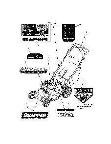 Decals Diagram and Parts List for 13037221  Snapper Lawn Mower