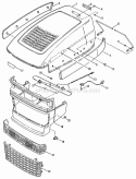 Hood Grille  Components Diagram and Parts List for BH120G38AB 80479 Snapper Lawn Tractor