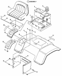 Part Location Diagram of 7052606 Snapper Assembly, Seat Support