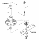 Spindle - 38 Cutting Deck Diagram and Parts List for BH125G38BB 82356 Snapper Lawn Tractor