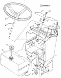Steering Wheel Console Fuel Tank Diagram and Parts List for BH125G38BB 82356 Snapper Lawn Tractor