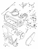 Collector Housing Belts Pulleys Auger Diagram and Parts List for BH3200  Snapper Snow Blower
