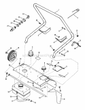 Control Panel Lower Handle Diagram and Parts List for BH3200  Snapper Snow Blower