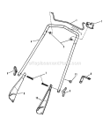 Handles Blade Control Diagram and Parts List for BH3200  Snapper Snow Blower