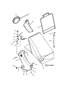 Grass Bag Components Diagram and Parts List for 2167519B 7800217 Snapper Lawn Mower