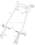 Handles Blade Control Diagram and Parts List for C3203 82467 Snapper Snow Blower