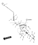 Gear Shifter Assembly Diagram and Parts List for C3317523BVE 7800368 Snapper Lawn Tractor