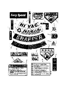 Decals Diagram and Parts List for RP216018KWV  Snapper Lawn Mower