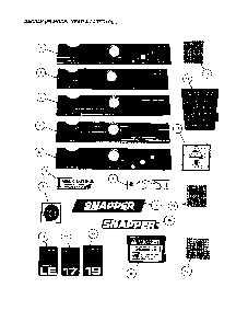 Decals Diagram and Parts List for 84362  Snapper Snow Blower