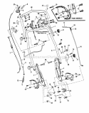 Handles  Controls (Except Commercial) Diagram and Parts List for AP21509B  Snapper Lawn Mower