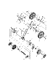 Transmission/wheels Diagram and Parts List for 13037221  Snapper Lawn Mower