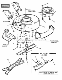 Cutting Deck Blade Diagram and Parts List for CP215017HV 84907 Snapper Lawn Mower