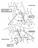 Handles  Controls (Lower End) Diagram and Parts List for CP215017HV 84907 Snapper Lawn Mower