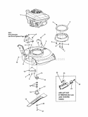 Engine Cutting Deck Blade Diagram and Parts List for CP215520HVFC 7800289 Snapper Lawn Mower