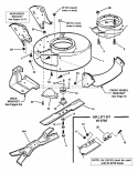 Cutting Deck Blade Diagram and Parts List for CP215013KWV 84667 Snapper Lawn Mower