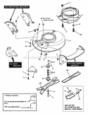Cutting Deck Blade Diagram and Parts List for CRP216018KWV 80656 Snapper Lawn Mower